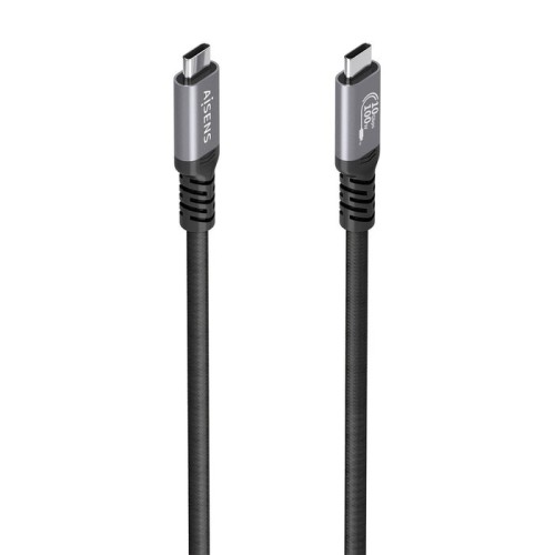 Cable usb 3.2 tipo-c aisens a107-0989 usb tipo-c macho usb tipo-c macho hasta 100w 10gbps 4m negro