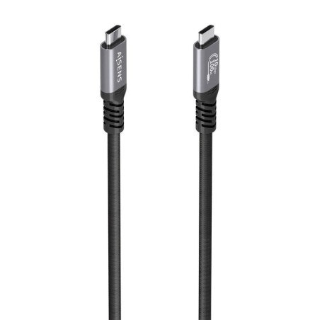Cable usb 3.2 tipo-c aisens a107-0989 usb tipo-c macho usb tipo-c macho hasta 100w 10gbps 4m negro