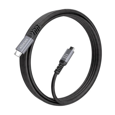 Cable usb 3.2 tipo-c aisens a107-0989 usb tipo-c macho usb tipo-c macho hasta 100w 10gbps 4m negro