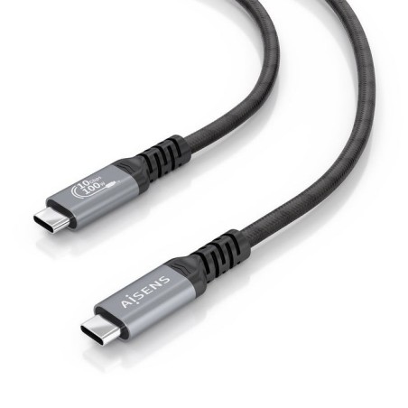 Cable usb 3.2 tipo-c aisens a107-0990 usb tipo-c macho usb tipo-c macho hasta 100w 10gbps 5m negro