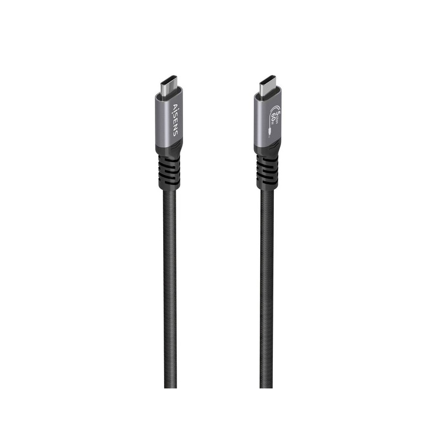 Cable usb 3.2 tipo-c aisens a107-0991 usb tipo-c macho usb tipo-c macho hasta 60w 5gbps 10m negro