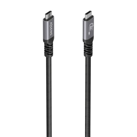 Cable usb 3.2 tipo-c aisens a107-0991 usb tipo-c macho usb tipo-c macho hasta 60w 5gbps 10m negro