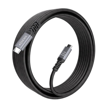 Cable usb 3.2 tipo-c aisens a107-0991 usb tipo-c macho usb tipo-c macho hasta 60w 5gbps 10m negro