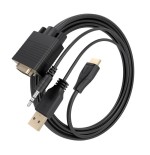 Cable conversor aisens a122-1013 svga macho usb macho jack macho hdmi macho 1m negro
