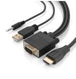 Cable conversor aisens a122-1014 svga macho usb macho jack macho hdmi macho 1.5m negro