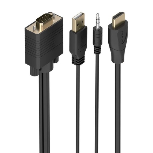 Cable conversor aisens a122-1015 svga macho usb macho jack macho hdmi macho 2m negro