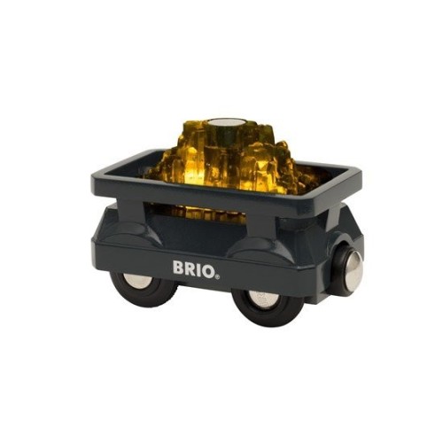 Brio vagón de oro mundial con luz. 33896