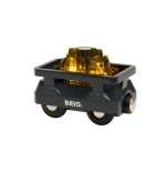 Brio vagón de oro mundial con luz. 33896