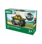 Brio vagón de oro mundial con luz. 33896