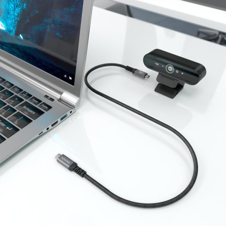 Cable usb 4.0 tipo-c aisens a156-0994 usb tipo-c macho usb tipo-c macho hasta 240w 40gbps 1m negro