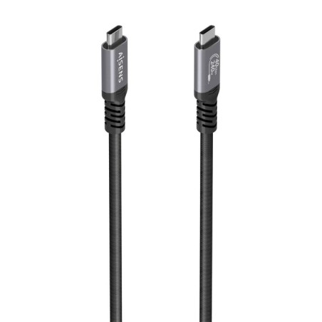 Cable usb 4.0 tipo-c aisens a156-0995 usb tipo-c macho usb tipo-c macho hasta 240w 40gbps 1.5m negro