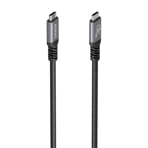 Cable usb 4.0 tipo-c aisens a156-0996 usb tipo-c macho usb tipo-c macho hasta 240w 40gbps 2m negro