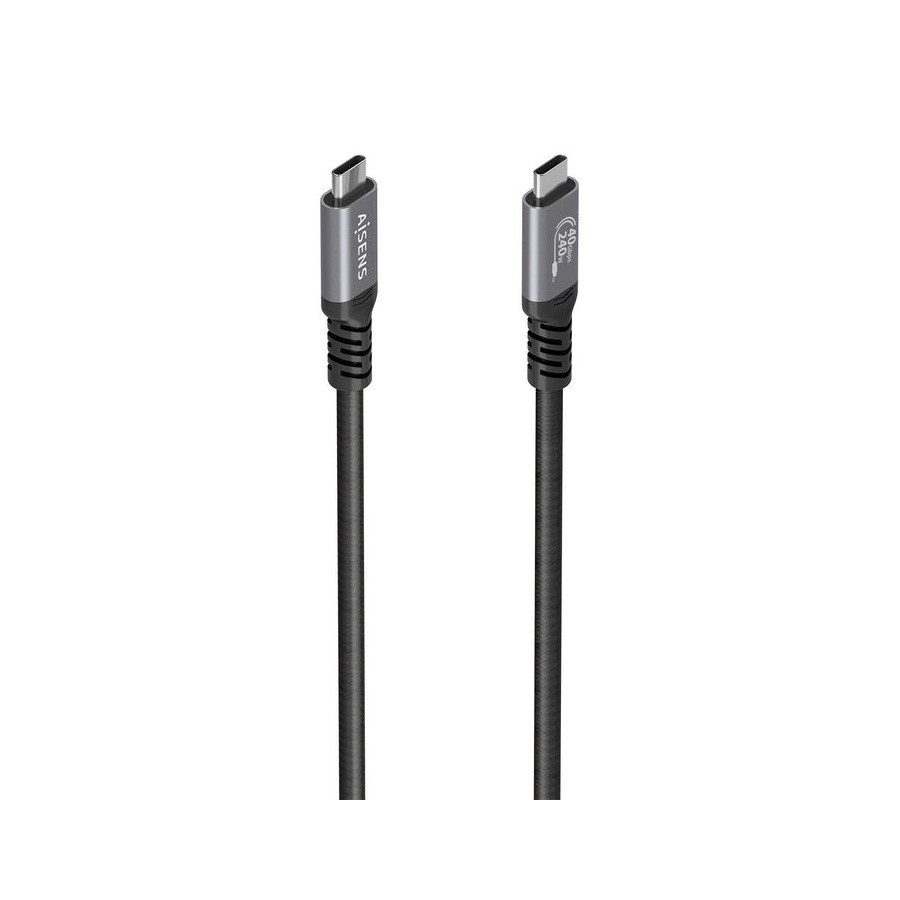Cable usb 4.0 tipo-c aisens a156-0996 usb tipo-c macho usb tipo-c macho hasta 240w 40gbps 2m negro
