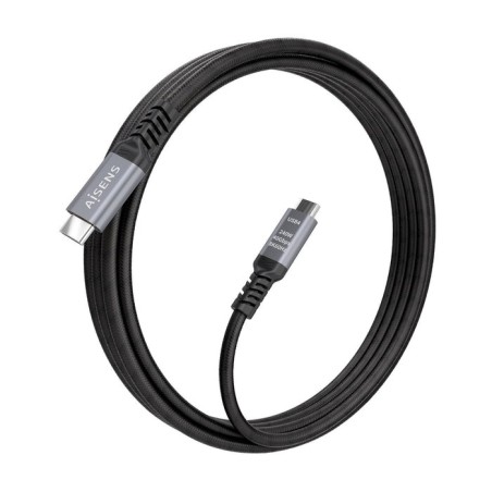 Cable usb 4.0 tipo-c aisens a156-0996 usb tipo-c macho usb tipo-c macho hasta 240w 40gbps 2m negro