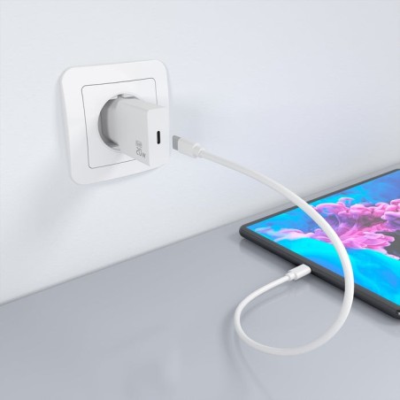 Cargador de pared gan aisens a110-0997 1xusb tipo-c 20w blanco