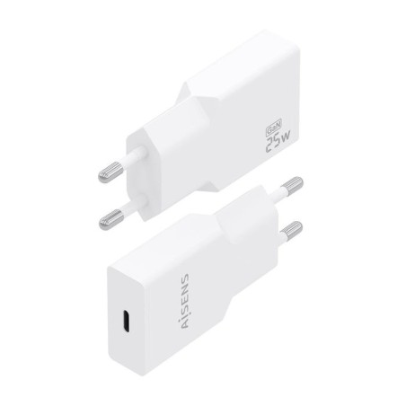 Cargador de pared gan aisens a110-0999 1xusb tipo-c 25w blanco