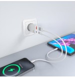 Cargador de pared gan aisens a110-1000 1xusb tipo-c 1xusb 25w blanco