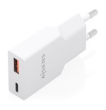 Cargador de pared gan aisens a110-1002 1xusb tipo-c 1xusb 30w blanco