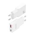 Cargador de pared gan aisens a110-1002 1xusb tipo-c 1xusb 30w blanco