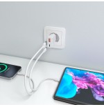Cargador de pared gan aisens a110-1002 1xusb tipo-c 1xusb 30w blanco