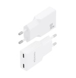 Cargador de pared gan aisens a110-1003 2xusb tipo-c 30w blanco