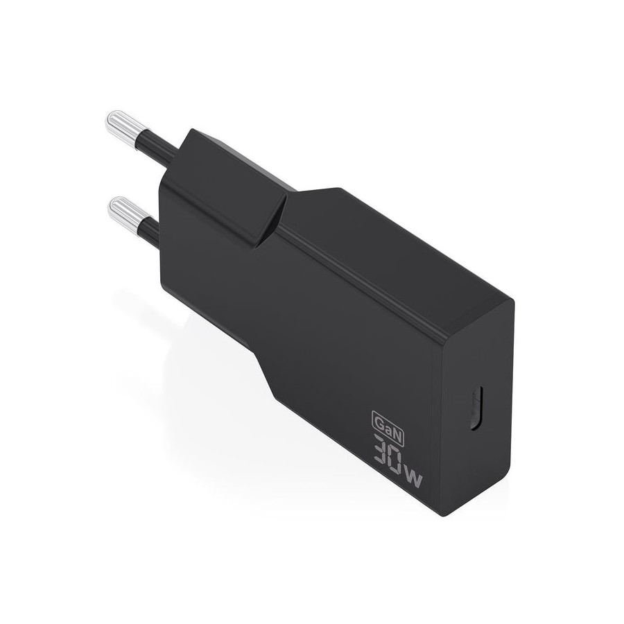 Cargador de pared gan aisens a110-1004 1xusb tipo-c 30w negro