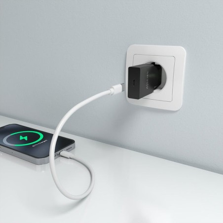 Cargador de pared gan aisens a110-1004 1xusb tipo-c 30w negro