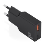Cargador de pared gan aisens a110-1005 1xusb tipo-c 1xusb 30w negro