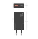 Cargador de pared gan aisens a110-1005 1xusb tipo-c 1xusb 30w negro