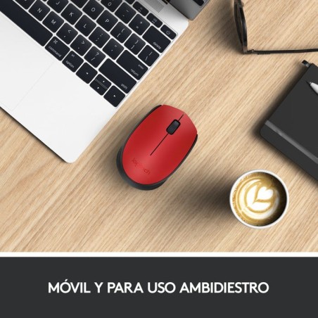Logitech raton m171 inalambrico rojo 910-004641