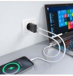 Cargador de pared gan aisens a110-1006 2xusb tipo-c 30w negro