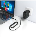Cargador de pared gan aisens asch-1pd65wl80-bk 1xusb tipo-c 65w negro