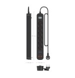 Regleta con interruptor aisens asps-2a2c17-bk 6 tomas de corriente 2 usb 2 usb tipo-c cable 1.4m negro
