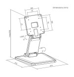 Soporte de mesa para monitor pos aisens dt27t-443 inclinable hasta 10kg