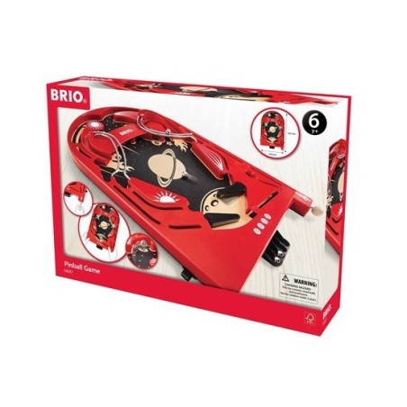 Brio pinball de madera space safari, juego de habilidad 34017