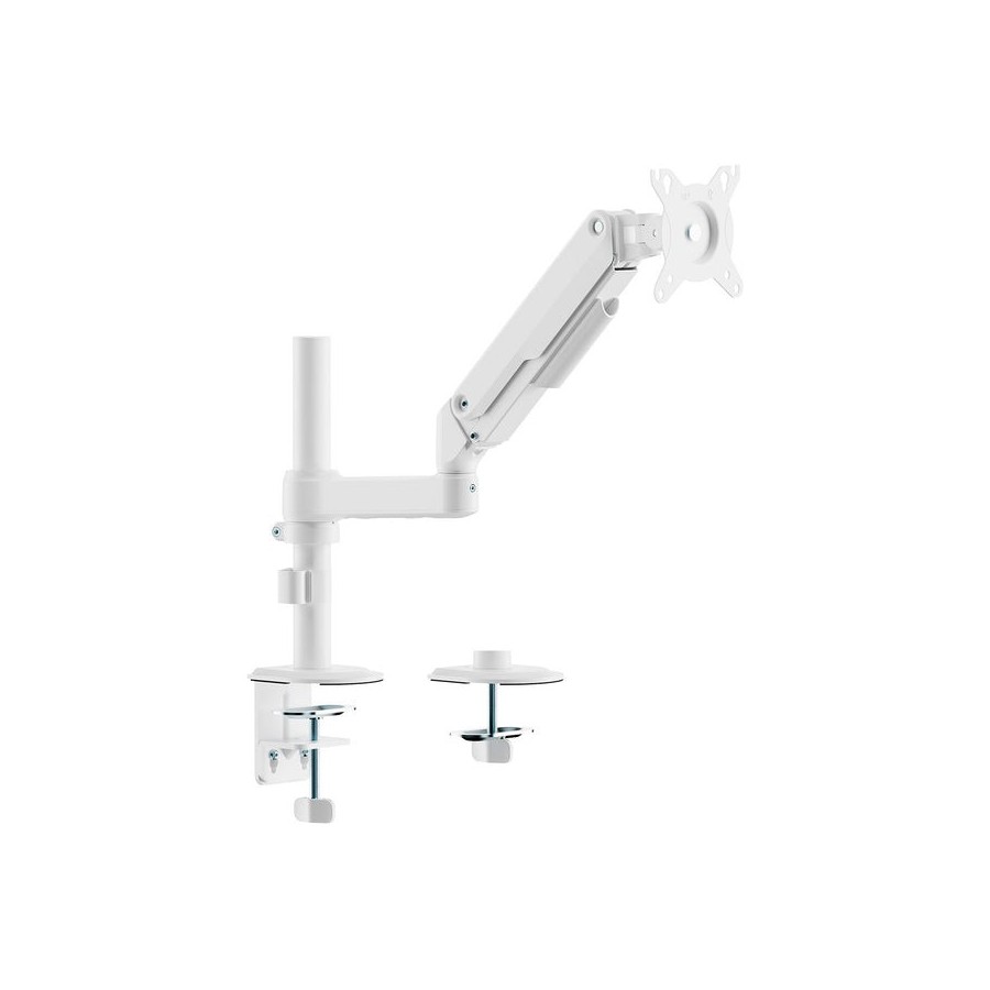 Soporte de mesa con contrapeso para 2 monitores aisens dt32tsr-437 giratorio inclinable hasta 9kg