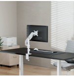 Soporte de mesa con contrapeso para 2 monitores aisens dt32tsr-437 giratorio inclinable hasta 9kg