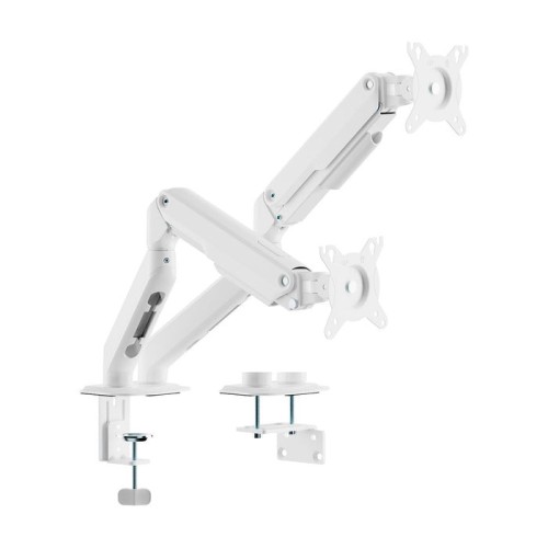 Soporte de mesa con contrapeso para 2 monitores aisens dt32tsr-439 giratorio inclinable hasta 9kg