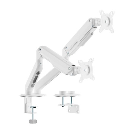 Soporte de mesa con contrapeso para 2 monitores aisens dt32tsr-439 giratorio inclinable hasta 9kg