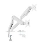 Soporte de mesa con contrapeso para 2 monitores aisens dt32tsr-439 giratorio inclinable hasta 9kg