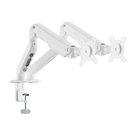 Soporte de mesa con contrapeso para 2 monitores aisens dt32tsr-439 giratorio inclinable hasta 9kg