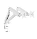 Soporte de mesa con contrapeso para 2 monitores aisens dt32tsr-439 giratorio inclinable hasta 9kg