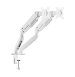 Soporte de mesa con contrapeso para 2 monitores aisens dt32tsr-439 giratorio inclinable hasta 9kg