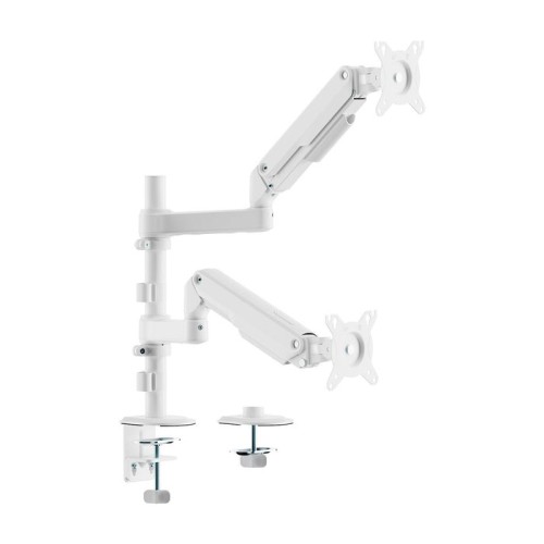 Soporte de mesa con contrapeso para 2 monitores aisens dt32tsr-441 giratorio inclinable hasta 9kg