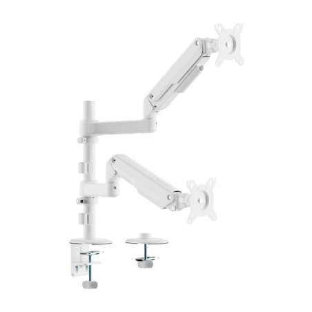 Soporte de mesa con contrapeso para 2 monitores aisens dt32tsr-441 giratorio inclinable hasta 9kg