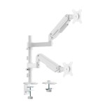 Soporte de mesa con contrapeso para 2 monitores aisens dt32tsr-441 giratorio inclinable hasta 9kg