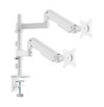 Soporte de mesa con contrapeso para 2 monitores aisens dt32tsr-441 giratorio inclinable hasta 9kg