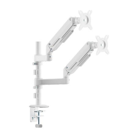 Soporte de mesa con contrapeso para 2 monitores aisens dt32tsr-441 giratorio inclinable hasta 9kg
