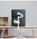 Soporte de mesa con contrapeso para 2 monitores aisens dt32tsr-441 giratorio inclinable hasta 9kg