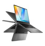 Portátil convertible asus vivobook flip tp3407sa-sg180w intel core ultra 7-258v 32gb 1tb ssd 14' táctil win11